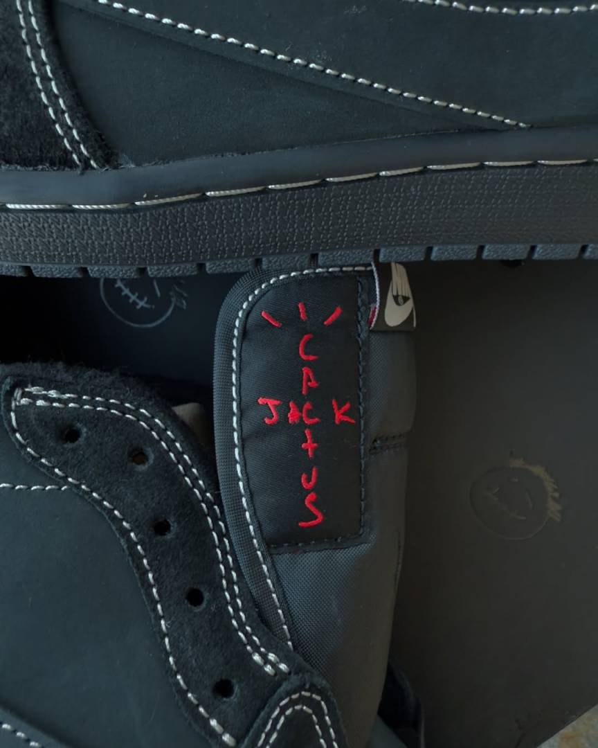 Semi UA Travis Scott X Air Jordan 1 Low OG Black Phantom With Full Kit