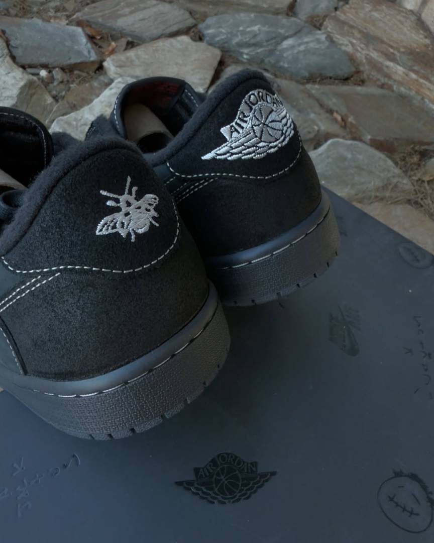 Semi UA Travis Scott X Air Jordan 1 Low OG Black Phantom With Full Kit
