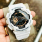G Shock white copper