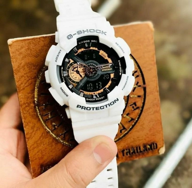 G Shock white copper